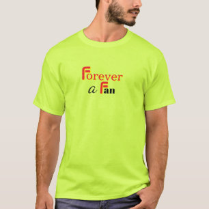 Voor altijd een fan Heren Veiligheids Groen T-shirt
