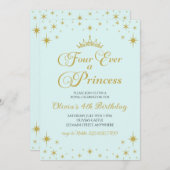 Voor altijd een prinses Koninklijk 4e verjaardagsf Kaart (Voorkant / Achterkant)