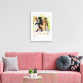 Voor altijd Elegant Golden Script Wedding Keepslag Canvas Afdruk (Insitu (Woonkamer))