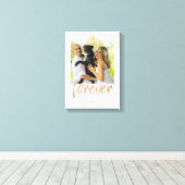 Voor altijd Elegant Golden Script Wedding Keepslag Canvas Afdruk (Insitu (Houten vloer))