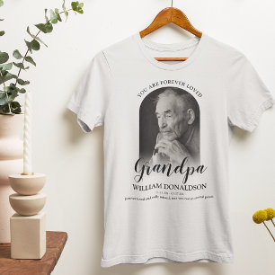 Voor altijd geliefde opa Foto-herdenkings-T-shir T-shirt