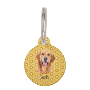 "Voor altijd gouden stijlvolle Golden Retriever bl Huisdierpenning