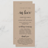 Voor altijd in liefde, Modern Wedding Ceremonie, k Programma (Voorkant / Achterkant)