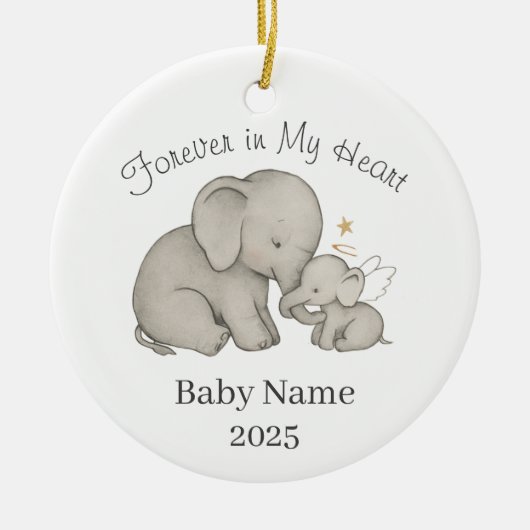 Voor altijd in mijn hart Baby verlies Ornament (Voorkant)
