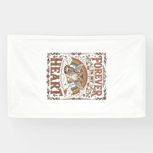 Voor altijd in mijn hart kat herdenking regenboog spandoek