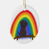 Voor altijd in mijn hartversiering (zwart lab) keramisch ornament (Rechts)