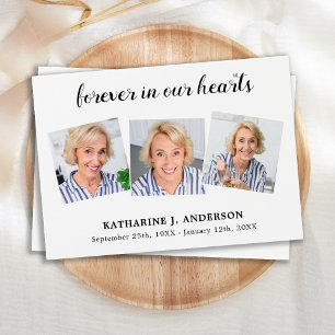 Voor altijd in ons hart 3 foto begrafenis gebed Ka Visitekaartje