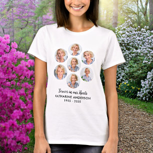 Voor altijd in ons hart Aangepast 7 Fotoherdenking T-shirt