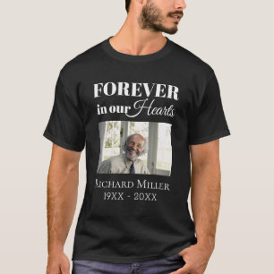 Voor altijd in ons hart begrafenismonument t-shirt