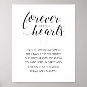 Voor altijd in ons hart bruiloft Memorial Poster (Voorkant)