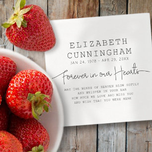 Voor altijd in ons hart Eenvoudig modern citaat Servet