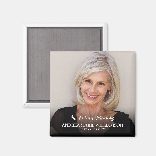 Voor altijd in ons hart Foto Magneet (Voorkant / Achterkant)