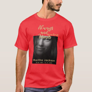 Voor altijd in ons hart Foto Memorial Rood T-shirt