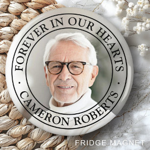 Voor altijd in ons hart gedenkteken volledige foto magneet