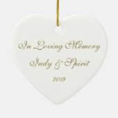 Voor altijd in ons hart Geestesgedenkteken Keramisch Ornament (Achterkant)