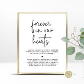Voor altijd in ons hart, huwelijksherdenkingstafel poster