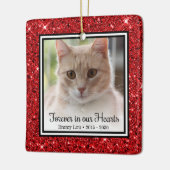 Voor altijd in ons hart kat keramisch ornament (Links)