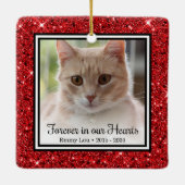 Voor altijd in ons hart kat keramisch ornament (Achterkant)