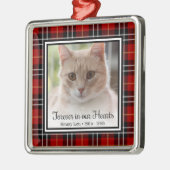 Voor altijd in ons hart kat metalen ornament (Links)