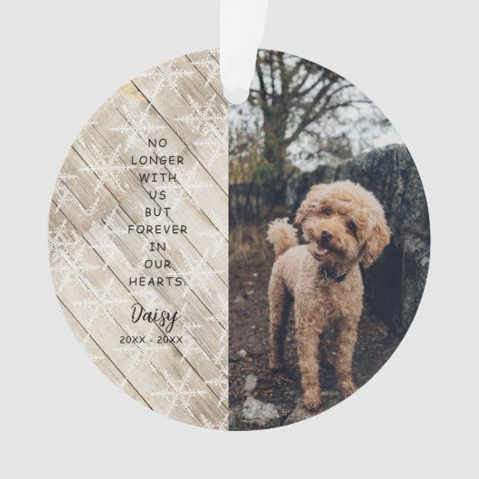 Voor altijd in ons hart Kerstmis foto Ornament (voorkant)