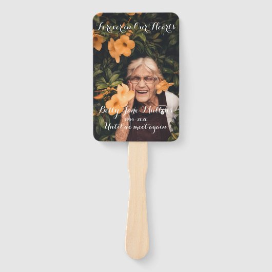Voor altijd in ons hart Memorial Fan Handwaaier (Voorkant)