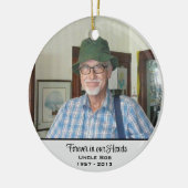 Voor altijd in ons hart Memorial Keramisch Ornament (Links)