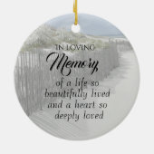 Voor altijd in ons hart Memorial Keramisch Ornament (Achterkant)