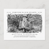 Voor altijd in ons hart Memorial Modern Simple Pho Briefkaart (Voorkant)