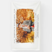 Voor altijd in ons hart Memorial Modern Simple Pho Spandoek (Verticaal)