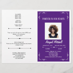 Voor altijd in ons hart Memorial Programme   FP001 Flyer