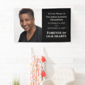 Voor altijd in ons hart Moderne begrafenisfoto Spandoek (Insitu)