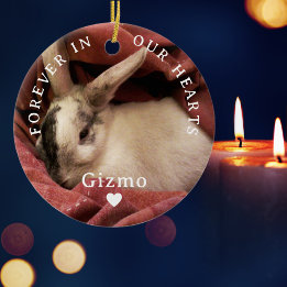 Voor altijd in ons hart Persoonlijk Gepersonalisee Keramisch Ornament