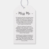 Voor altijd in ons hart Script begrafenis foto geb Cadeaulabel (Achterkant)