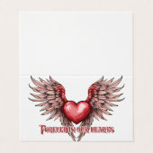 Voor altijd in ons hart visitekaartjes (Buitenkant ongevouwen)