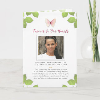 Voor altijd in Onze Foto van de Vlinder van Harten Bedankkaart