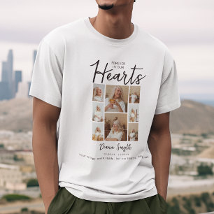 Voor altijd in onze harten 8 foto collage herden t-shirt
