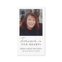 Voor altijd in onze harten begrafenis gebed Kaart