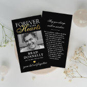 Voor altijd in onze harten begrafenis gebed Kaart Visitekaartje