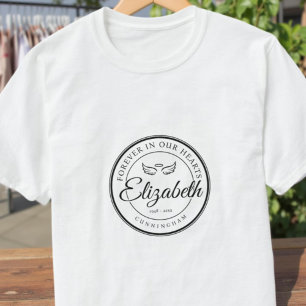 Voor altijd in onze harten Begrafenis Gedenkteken T-shirt