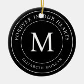 Voor altijd in onze harten Begrafenismonument Mode Keramisch Ornament (Voorkant)