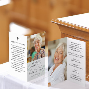 Voor altijd in onze harten gebladerte foto's gebed kaart