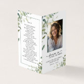 Voor altijd in onze harten kleine begrafenis gebed kaart (Buitenkant)