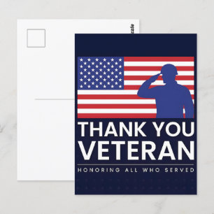 Voor altijd in onze schuld - Happy Veterans Day Briefkaart