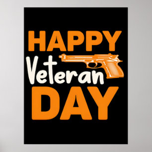 Voor altijd in onze schuld - Happy Veterans Day Poster