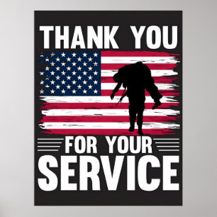 Voor altijd in onze schuld - Happy Veterans Day Poster