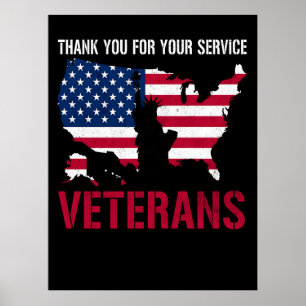 Voor altijd in onze schuld - Happy Veterans Day Poster