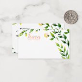 Voor altijd in onze 'Thours florist card' Notitiekaartje (Voorkant / Achterkant in situ)