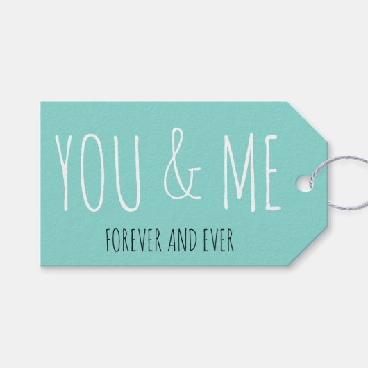 Voor altijd jij en ik bruidssuite bruidsfeest cadeaulabel (Voorkant (Horizontaal))