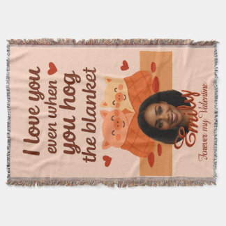 'Voor altijd mijn Valentijn' Worpdeken Deken