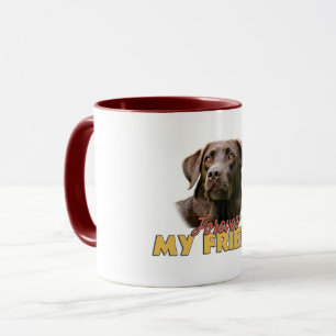 Voor altijd mijn vriend chocolade labrador hond mok